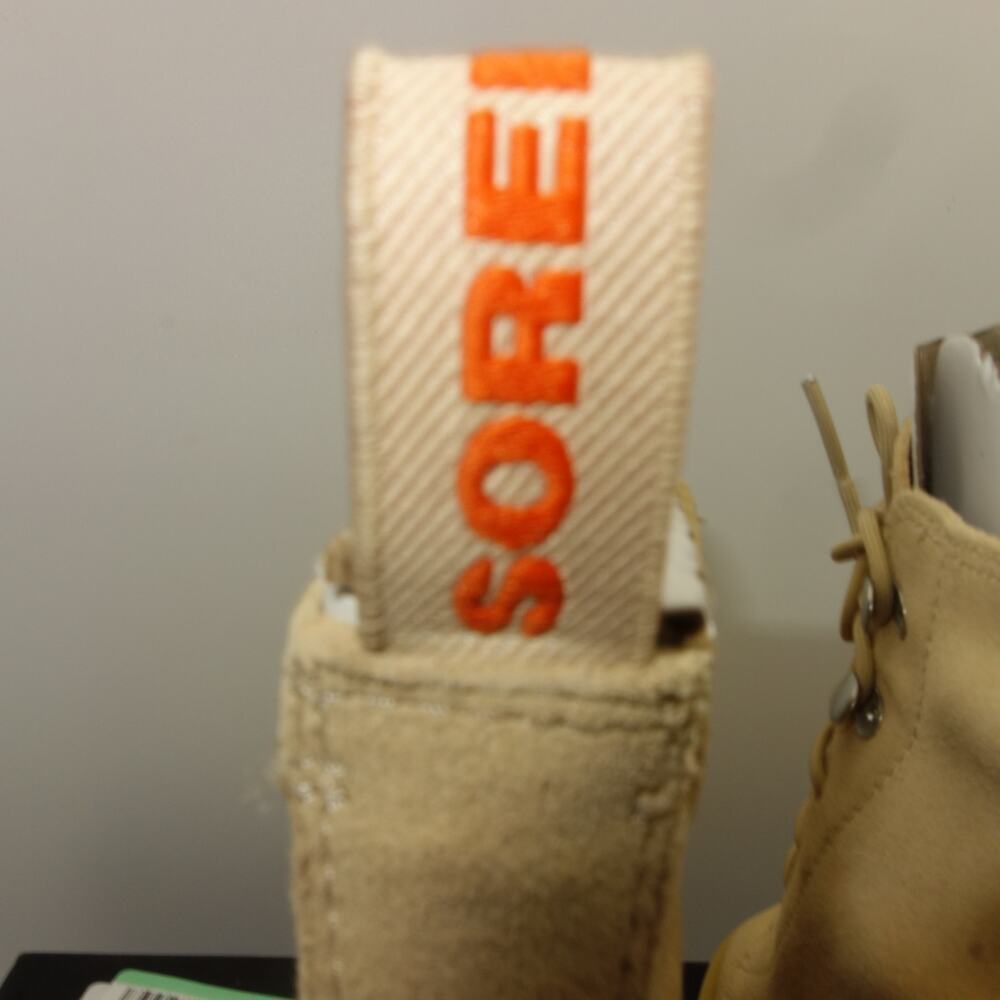 NEW Sorel Hi Line Lace Boots Bleached Ceramic Buff Tan Women's 10.5 - Picture 9 of 11